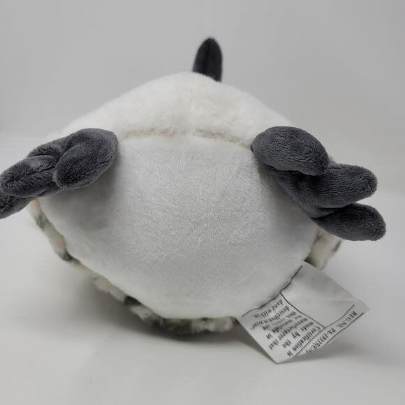 Snowy Owl Plush White Grey Spots Gold Glitter Eyes Books a Million Appx 13 inch - Picture 8 of 9